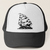 Olds Skool Tattoo Sailing Ship Navy Trucker Pet (Voorkant)