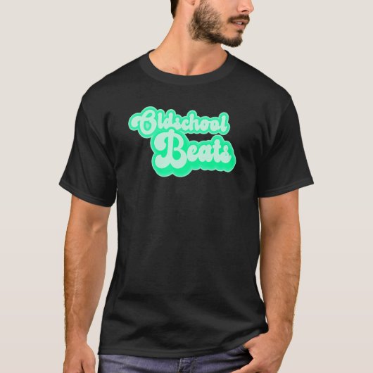 Oldschool Beats Dj and Music 4 T-shirt (Voorkant)