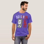 Oldschool Gaming Nerd Gamer Consoles Video Games v T-shirt (Voorkant volledig)