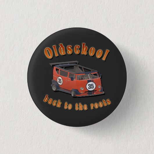 Oldschool Speed - Terug naar de roots! Ronde Button 3,2 Cm (Voorkant)
