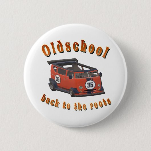 Oldschool Speed - ​Terug naar de roots! Ronde Button 5,7 Cm (Voorkant)