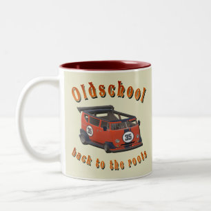 Oldschool Speed - Terug naar de roots! Tweekleurige Koffiemok