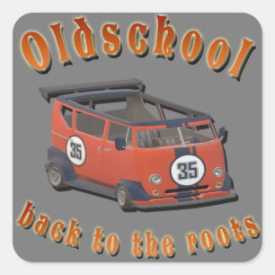 Oldschool Speed - Terug naar de roots! Vierkante Sticker
