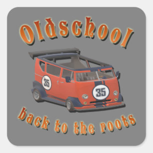 Oldschool Speed - Terug naar de roots! Vierkante Sticker