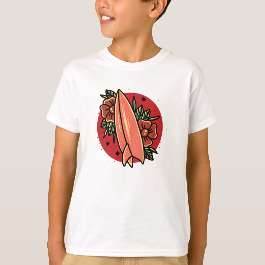 Oldschool Surfen T-shirt (Voorkant)