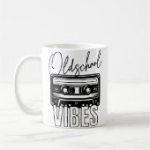 Oldschool Vibes retro vintage Audiokassette Koffiemok (Links)