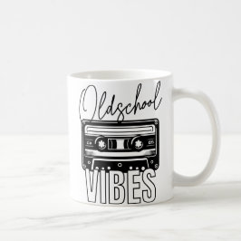 Oldschool Vibes retro vintage Audiokassette Koffiemok
