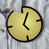 Oldskool Clock Badge Ronde Button 6,0 Cm (In situ)
