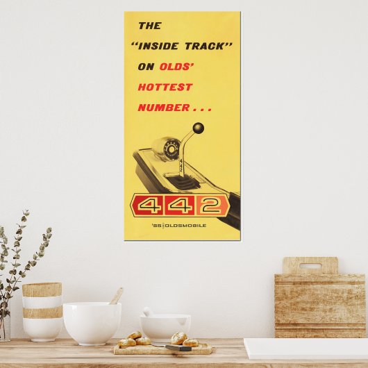 Oldsmobile 442 -  weergave van mappagina's poster (Keuken)