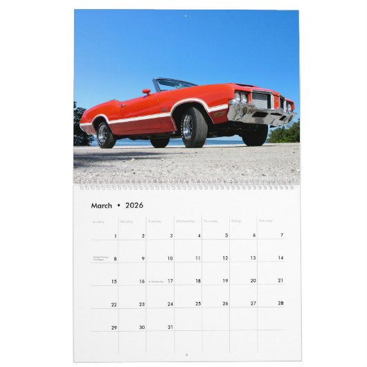 Oldsmobile Calendar Kalender (Mar 2026)