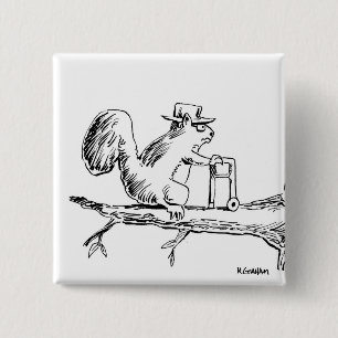 OLDSQUIRREL, GETTIN' ALONG VIERKANTE BUTTON 5,1 CM