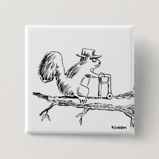 OLDSQUIRREL, GETTIN' ALONG VIERKANTE BUTTON 5,1 CM
