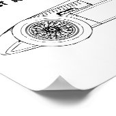 Oldtimer 1939 Duitse Auto-Unie Zilveren Pijl Poster (Hoek)