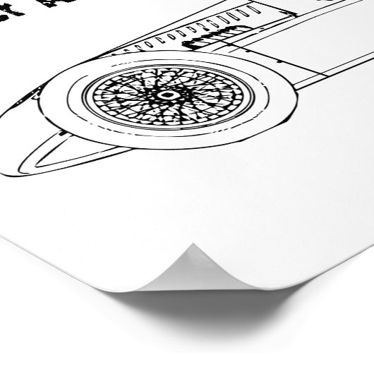 Oldtimer 1939 Duitse Auto-Unie Zilveren Pijl Poster (Hoek)