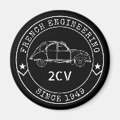 Oldtimer 2CV Abzeichen Engineering Emblem Magneet (Voorkant)