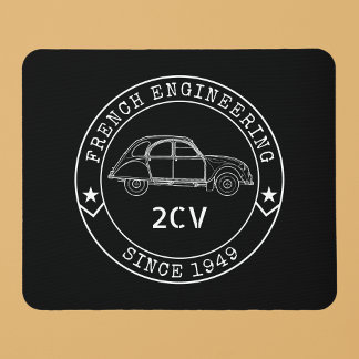 Oldtimer 2CV Abzeichen Engineering Emblem Muismat