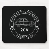 Oldtimer 2CV Abzeichen Engineering Emblem Muismat (Voorkant)