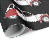 Oldtimer 2CV Dolly Rot Cadeaupapier (Rol Hoek)