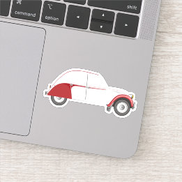 Oldtimer 2CV Dolly Rot Sticker