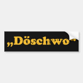 Oldtimer 2cv Döschwo Typografie Bumpersticker (Voorkant)