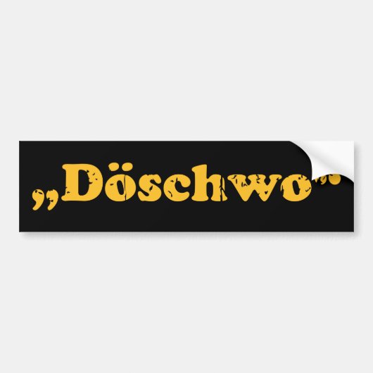 Oldtimer 2cv Döschwo Typografie Bumpersticker (Voorkant)