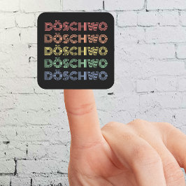 Oldtimer 2cv Ente 70er Döschwo Vierkante Sticker