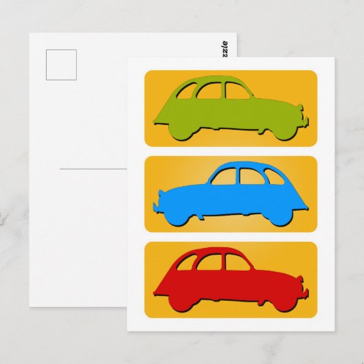 Oldtimer 2cv Ente Ampel Briefkaart (Voorkant / Achterkant)