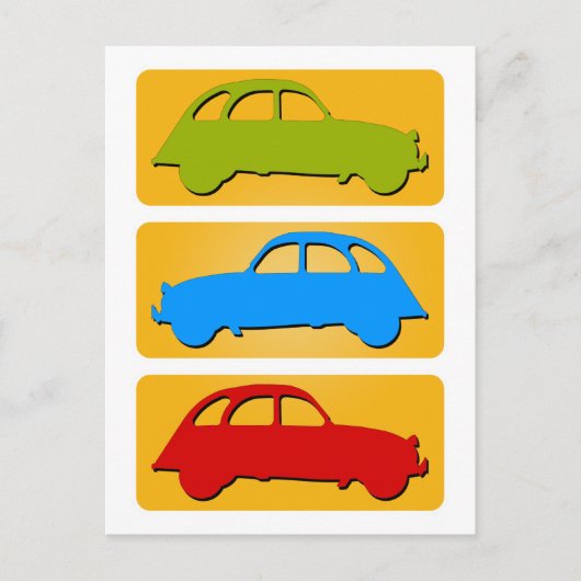 Oldtimer 2cv Ente Ampel Briefkaart (Voorkant)