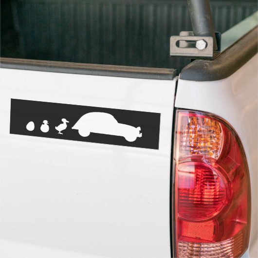 Oldtimer 2cv Ente Evolution Bumpersticker (Op Truck)