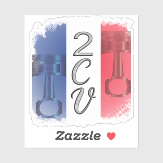 Oldtimer 2cv Ente Frankreich Flagge Sticker (Vel)