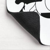 Oldtimer 2cv Ente Schatten Typografie Muismat (Hoek)