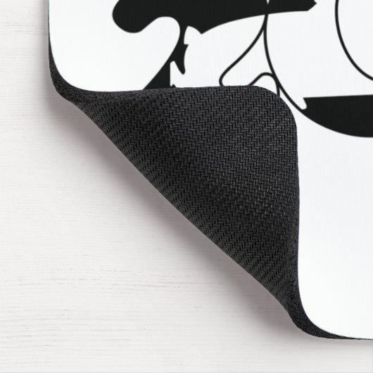 Oldtimer 2cv Ente Schatten Typografie Muismat (Hoek)