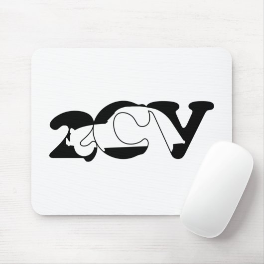 Oldtimer 2cv Ente Schatten Typografie Muismat (Met muis)