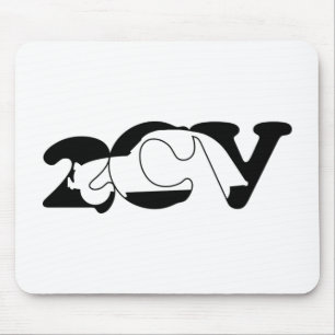 Oldtimer 2cv Ente Schatten Typografie Muismat