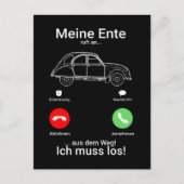 Oldtimer 2cv Ente Silhouette Smartphone Briefkaart (Voorkant)