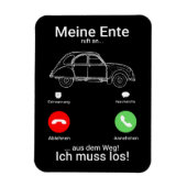 Oldtimer 2cv Ente Silhouette Smartphone Magneet (Verticaal)