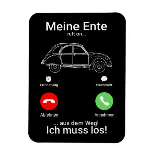 Oldtimer 2cv Ente Silhouette Smartphone Magneet