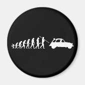 Oldtimer 2CV Evolutie Magneet (Voorkant)