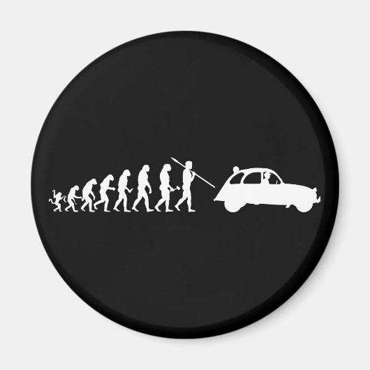 Oldtimer 2CV Evolutie Magneet (Voorkant)