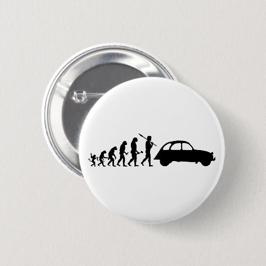Oldtimer 2CV Evolution Ronde Button 5,7 Cm (Voorkant /achterkant)
