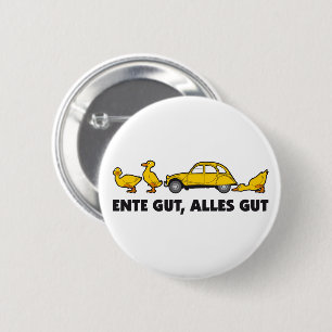 Oldtimer 2cv Farbe Gelb Ente Slogan Ronde Button 5,7 Cm