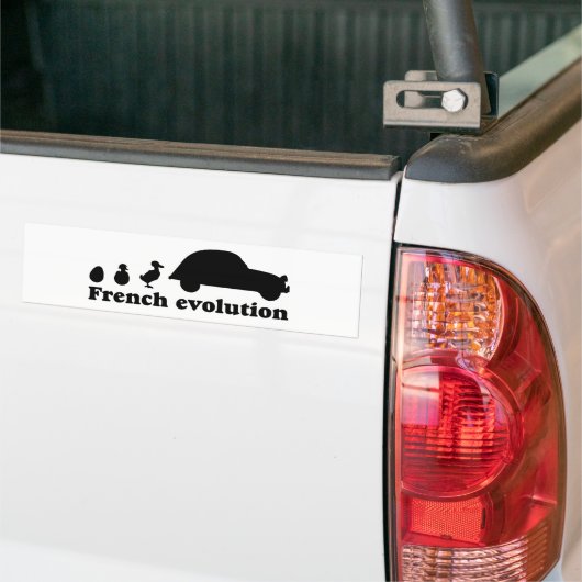Oldtimer 2cv Franse evolutie Bumpersticker (Op Truck)