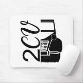 Oldtimer 2cv Typografie Halbe Ente Muismat (Met muis)