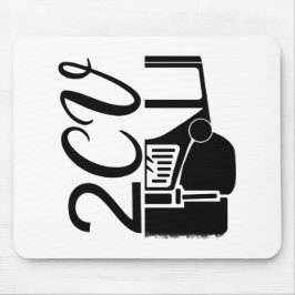 Oldtimer 2cv Typografie Halbe Ente Muismat