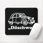 Oldtimer 2cv Weisse Döschwo Silhouette Muismat (Met muis)