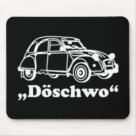 Oldtimer 2cv Weisse Döschwo Silhouette Muismat