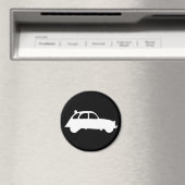 Oldtimer 2cv Weisse Enten Silhouette Magneet (Insitu (Vaatwasser))