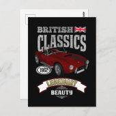 Oldtimer AC Cobra British Beauty Briefkaart (Voorkant / Achterkant)