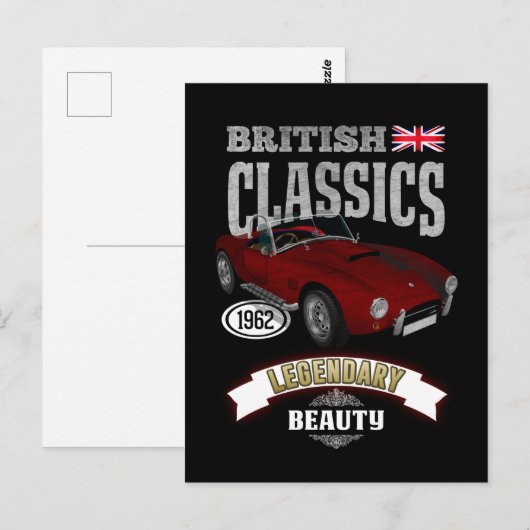 Oldtimer AC Cobra British Beauty Briefkaart (Voorkant / Achterkant)