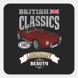 Oldtimer AC Cobra British Beauty Vierkante Sticker